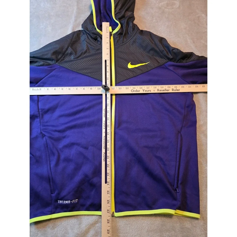 Nike Therma-FIT Mens Jacket Purple Multi Color Full Zip Hoodie